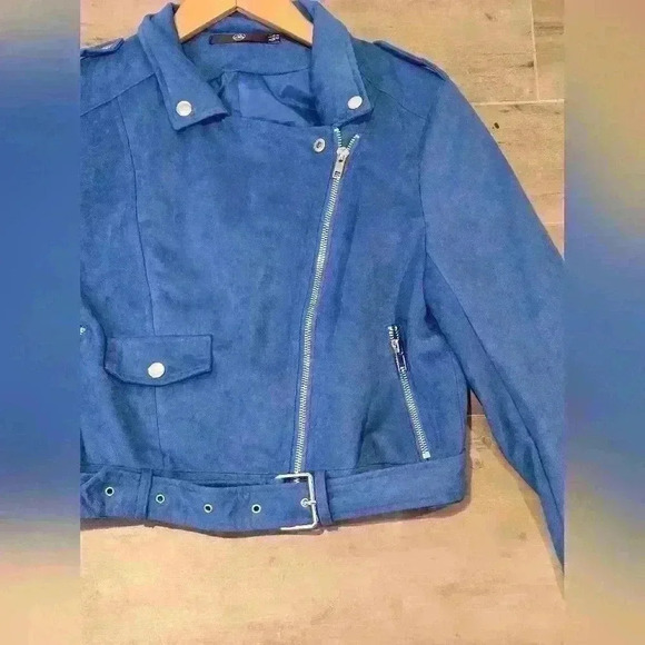 Nordstrom Royal Blue Faux Sede Jacket - Picture 8 of 10